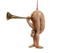 Odetina Medieval Grotesque Ornament, 3.5 Inch Butt-Trumpet Player Christmas Tree Decor, Hilarious Gag Gift for Holiday Chaos Fans & Oddity Lovers (1)