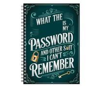 Odetina Password Keeper Book, Funny Spiral Password Organizer, Portable Login Tracker for Email & Contacts, Ideal for Seniors Friends Students (green)