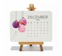 Odetina Plantable Love Seed Calendar 2026-12 Months Eco-Friendly Recycled Seed Paper Desk Calendar, Home Office Family Planner & Zero-Waste Decor with Memorable Planting