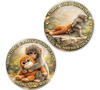 Odetina Punch the Monkey Commemorative Challenge Coin, Double-Sided Emotional Support Monkey Coin, It's Okay to Not Be Okay Commemorative Collectible