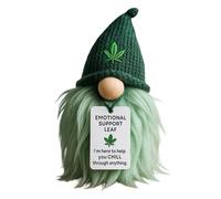 Odetina Weed Gnome Emotional Support Cannabis Companion - Handmade Mini Figurine with Inspirational Tags, Humor Desk/Shelf Decor, Chill Vibes Cannabis-Themed Gift for Weed Lovers