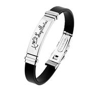 ODETOJOY 12 Constellations Bracelet for Women Stainless Steel Cuff Men Rubber Horoscope Astrology Bracelet with Zodiac Sign Punk Pulseras Jewelry Couple Lovers Gifts (Sagittarius)