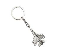ODETOJOY Metal Fighter Plane Keychain Charm Key Holder Key Chain Souvenir Thank You Gift Battleplane F16 Fighter Model Toy