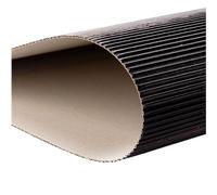 ODETOJOY Metallic Pearlescent Corrugated Cardboard Sheets 25x35cm - 10-Pack Shimmery Art Paper for 3D Crafts, DIY Projects & Classroom Use - Tear-Resistant, Premium Quality (Black)