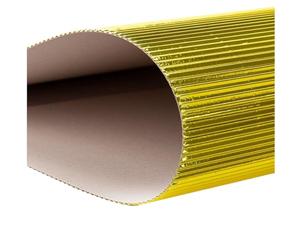 ODETOJOY Metallic Pearlescent Corrugated Cardboard Sheets 25x35cm - 10-Pack Shimmery Art Paper for 3D Crafts, DIY Projects & Classroom Use - Tear-Resistant, Premium Quality (Gold)