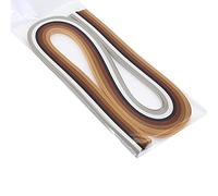 ODETOJOY Multi-Color Paper Quilling Strips Set - 6 Gradient Colors - 21-inch Length - 10mm Width (0.4 in) - DIY Quilling Strips Assortment Crafts (Brown)