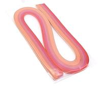 ODETOJOY Multi-Color Paper Quilling Strips Set - 6 Gradient Colors - 21-inch Length - 10mm Width (0.4 in) - DIY Quilling Strips Assortment Crafts (Pink)