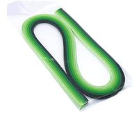 ODETOJOY Multi-Color Paper Quilling Strips Set - 6 Gradient Colors - 21-inch Length - 10mm Width (0.4 in) - DIY Quilling Strips Assortment Crafts (Green)