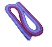 ODETOJOY Multi-Color Paper Quilling Strips Set - 6 Gradient Colors - 21-inch Length - 10mm Width (0.4 in) - DIY Quilling Strips Assortment Crafts (Purple)