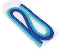 ODETOJOY Quilling Paper Gradient Quilling Strips 5MM Crafts Paper Filigrana Color Ramps Chromatic Crescendo 120pcs Length 21inch (Blue)