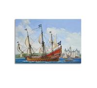 ODGYENGW 1626 Vintage Sailing Battleships Swedish Navy Warship Decorative Painting Canvas Wall Artworks Picture 12x18inch(30x45cm)