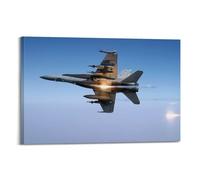ODGYENGW Aviation Poster for FA-18 Stealth Fighter Bomber Decorative Painting Canvas Wall Artworks Picture 16x24inch(40x60cm)