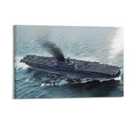 ODGYENGW Big E USS ENTERPRISE Aircraft Carriers USS Enterprise CV-6 Decorative Painting Canvas Wall Artworks Picture 16x24inch(40x60cm)