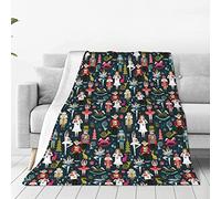 ODHHGDF 80"X60" The Nutcracker Soft Fleece Throw Blanket Warm and Cozy for All Seasons Comfy Microfiber Blanket for Couch Sofa Bed