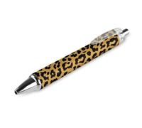 ODHHGDF Ballpoint Pen 1 Pcs, Black Ink Retractable Pen, Wild Animal Cheetah Leopard Print Yellow Writing Pens 0.5mm Ball Point Gift Pens for Office Worker, Teacher