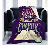ODHHGDF Best Flannel Plush Throw, 50" x 40", Just One More Chapter Reading Knowledge Evening Coffee Throw Blanket for Fall Chair Decorative, Air Conditioning Blanket and Thick