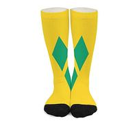 ODHHGDF Men Women Socks Saint Vincent And The Grenadines Flag Crew Socks Moisture Wicking Boot Socks Soft Dress Socks, For Yoga, Basketball, Hiking, 40Cm