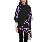 ODHHGDF Pink Triple Moon Goddess Womens Shawl Wrap Scarf Fashion Scarf Soft Warm Tassel Shawl For Spring Autumn Winter Party Walk