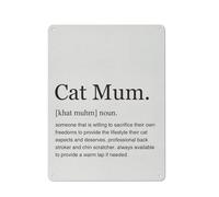 ODHHGDF Rustic Metal Tin Sign Cat Mum Definition Print Wall Art Home Office Decor Modern Painting Poster Artwork Cat Lovers Gift 12x16 Inch