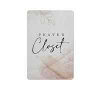 ODHHGDF Rustic Metal Tin Sign Christianity Watercolor Print Decor Prayer Closet Wall Painting Modern Home Posters Artwork Decoration 8x12 Inch