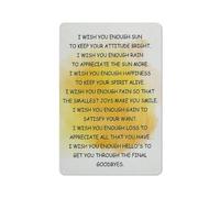 ODHHGDF Rustic Metal Tin Sign Inspirational Wall Art Decor I Wish You Enough Sun Poster Painting Watercolor Print Signs Motivational Picture For Home Office Decor 8x12 Inch