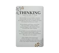 ODHHGDF Rustic Metal Tin Sign Thinking Poem If You Think You Are Beaten You Are Powerful Motivational Poem Wall Art Self Improvement Wall Decor For Home Living Room Bedroom Office 8x12 Inch