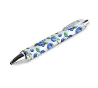 ODHHGDF Watercolor Blueberries Ballpoint Pens Fine Point 0.5mm Retractable Ballpoint Pen Flexible Round Barrel Work Pen 1 PCS
