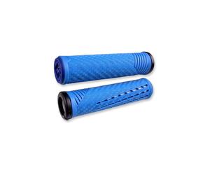 Odi CF BMX / MTB Lock On Grips - Blue / White - 135 mm