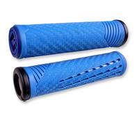ODI CF BMX MTB Lock On Grips in Blue and White - 135mm one size