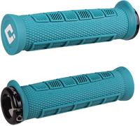 ODI Elite Pro MTB Lock On Grips 130mm - Black Graphite Red Turqoise