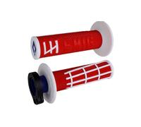 ODI Emig 2.0 Racing V2 Lock-On Grips - Red/White Motorcycle Street Bike H36E2RW