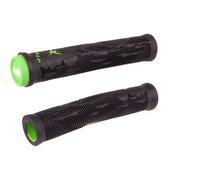 ODI Hucker BMX Grips Flangeless Black Green 160mm