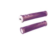 ODI Hucker BMX Grips Flangeless Purple White 160mm