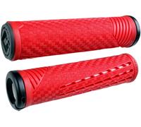 Odi CF BMX / MTB Lock On Grips - Red / White - 135 mm
