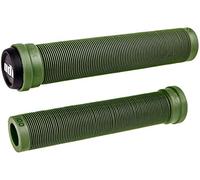 Odi Longneck SLX Flangeless BMX/Scooter Grips - Military Green, 160mm Pair/No Flange Scoot Bike Ride Cycling Cycle Handlebar Sport Part Lock On Rubber Hand Comfort Handle Bar End Plug Long Neck Set