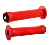 Odi Longneck ST Flanged BMX/Scooter Grips - Race Red, 130mm Pair/Mushroom Style Scoot Bike Ride Bicycle Handlebar Sport Part Lock On Rubber Flange Hand Comfort Handle Bar End Plug Long Neck Set