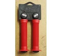 ODI Longneck ST Grips (Flanged) BMX Mountain Bike + Bar End Plugs NEW RED