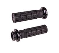 ODI V-Twin Lock-on™ Hart-Luck Signature Full-Waffle Grip Set (Throttle By Wire)- Harley Davidson 2008-, black