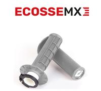 ODI Lock-On 2T/4T Half Waffle MX Motocross Grips - Grey (Pro/Soft)