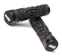 Odi Yeti Hardcore Lock-On Mountain Bike Grips - Black/White, 130mm / Locking Clamp Handle Bar MTB Part Biking Rubber Handlebar Riding Cycling Ride Trail Enduro Downhill Hand Comfort Accessories