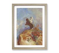 Odilon Redon Apollo Classic Painting Framed Print | A4 Oak Framed Wall Art | Ready to Hang | Classic Historical Picture | Living Room Bedroom Lounge Office