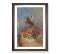 Odilon Redon Apollo Framed Print | A2 Walnut Framed Wall Art | Ready to Hang | Modern Nature Picture | Living Room Bedroom Lounge Office