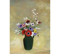 Odilon Redon Large Green Vase With Mixed Flowers Unframed Wall Art Print Poster Home Decor Premium
