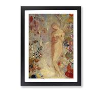 Odilon Redon Pandora Classic Painting Framed Wall Art Print, Ready to Hang Picture for Living Room Bedroom Home Office Décor, Black A2 (64 x 46 cm)