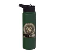 Odin AllFather Norse Mythology Triskelion Stainless Steel Insulated Water Bottle