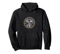 Odin Allfather Norse Viking God Yggdrasil Ravens Runes Pullover Hoodie