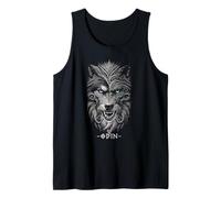 Odin and Wolf Mask Warrior God Viking Nordic Viking Tank Top