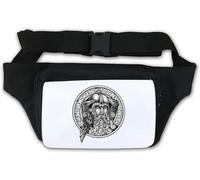 Odin Circle Crow Norse Mythology Viking God Waist Bag Fanny Pack White