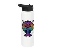 Odin Colored Tree of Life Viking Valhalla Pagan Stainless Steel Insulated Water Bottle