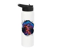 Odin Colored Tree of Life Viking Valhalla Pagan Stainless Steel Insulated Water Bottle